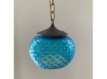 Victorian Hobnail Glass Shade On Newer Hanging Fixture