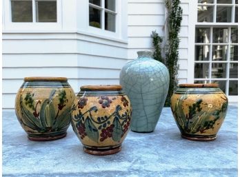 Griffi Terraghja Corsican Earthenware Jars & Vase