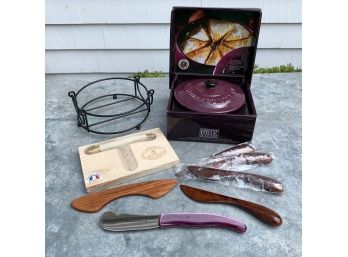 Wine & Cheese! Brie Baker, Cheese Knives, & Cork Screw