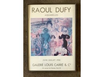 Raoul Dufy Aquarelles Louis Carre Gallery Exhibition Poster