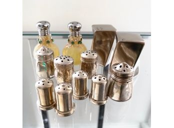 Collection Of Petite Salt & Pepper Shakers, Including Some Sterling