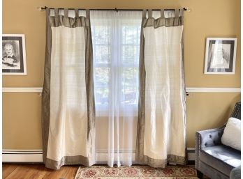 Tab Top Curtains, Sheer Window Panels, Adjustable Double Curtain Rods And Decorative Curtain Holdbacks