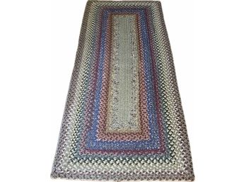 Multi Color Braided Rectangular Area Rug