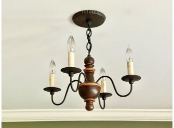 Country Willow 4- Arm Wood Chandelier