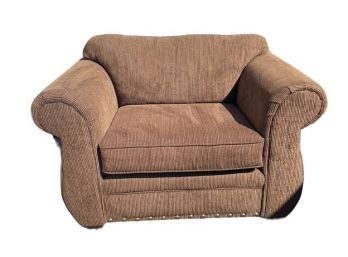 Oversized Lounge Chair Lt Brown Dk Brown Tone On Tone .