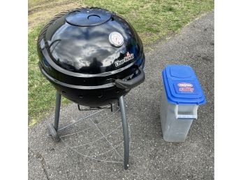Char-Broil Kettleman Tru-Infrared With Kingsford Charcoal  Kaddy And Grill Cover With New Grill Inserts
