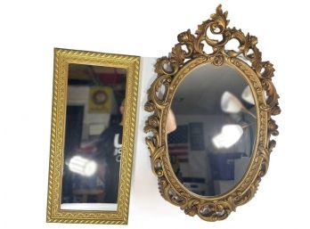 Gold Gilt Ornate Oval Wall Mirror Baroque Rococo - Rectangle Monarch Style Mirror