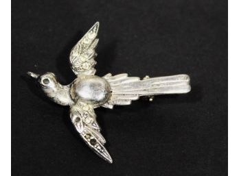 Sterling Silver Flying Bird Brooch 1950s Vintage