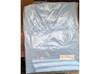 Satin Stripe, Oblong 60' X 120' Fabric Tablecloth - Blue