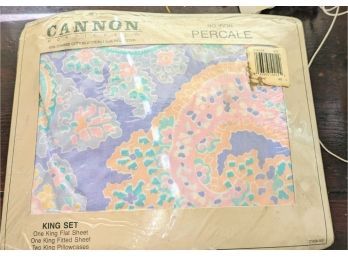 Cannon Monticello King Sheet Set - Multi Color Pattern Design