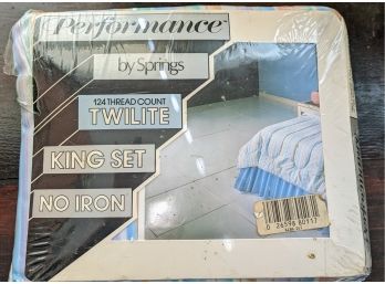 Performance By Springs King Sheet Set -Multi Color Stripe  Design Pattern -