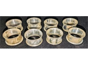 Set Of 6 Silver Plate Napkin Rings