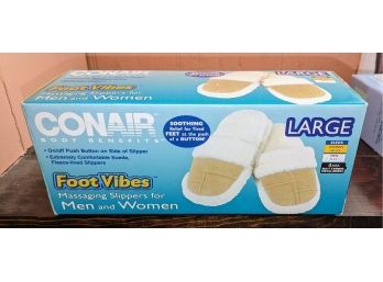 Conair Foot Vibes Massaging Slippers - Large