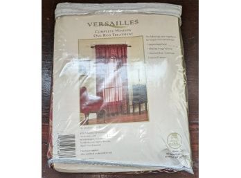 Versailles 'Burgundy & Gold' Complete Widow - One Rod Treatment - 55' X  84' - (1 Of 2)