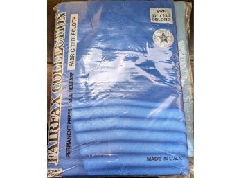 Fairfax Collection, Oblong 60' X 120' Fabric Tablecloth - Royal Blue
