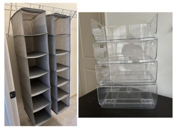 8 Quality Open Acrylic Stacking Units And  2Handing Storage