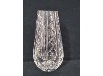 Vintage Elegant Signed Waterford Diamond Cut Lead Crystal Flower GiftWare Cross Vase