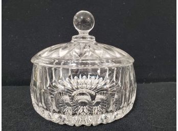 Cut Crystal Lidded Candy Dish Bowl