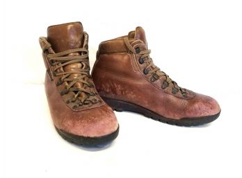 Men's Vintage Classic Raichle Of Switzerland Brown Leather Hiking Boots   10.5