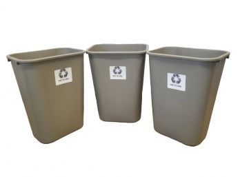 Three Rubbermaid Trash / Recycling Bins 20'