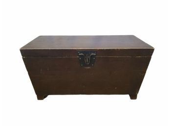 Vintage Handmade Wooden Storage Chest - Made In Mexico **NEEDS REPAIR**