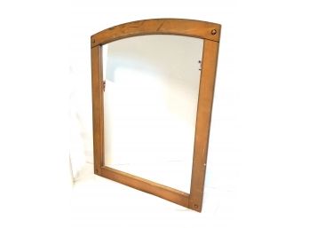 Large Wood Framed Wall Mirror