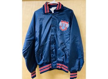 Mens Vintage Satin Style Houston Oilers Jacket Size Medium