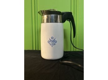 Amazing Vintage Corning Ware BLUE CORNFLOWER Electric Coffee Pot/Percolator 10 Cup P-80-EP EUVC TESTED WORKS