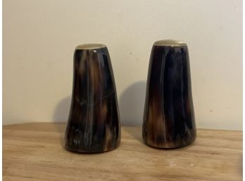 West Elm Horn Salt And Pepper Shakers NEW