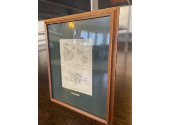 Beautifully Framed Original Antique Map Of Maui #2 From 1889! 15' X 19' With COA