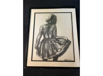 Incredible Still Life Charcoal Drawing Signed, In The Style Of Degas 18 X 24