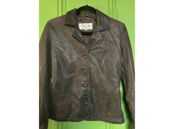 Tasha Polizzi Women's Vintage Leather Jacket Size Small