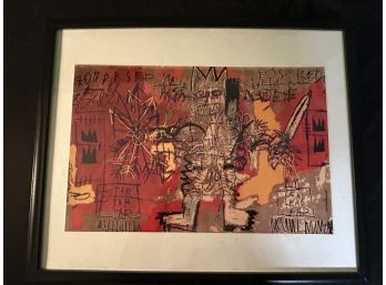 Basquiat Tar Tar Tar Lead Reproduction Print In 16 X 20 Frame