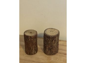 Handmade Live Edge Salt And Pepper Shakers