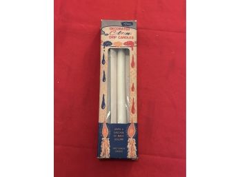 Colorama Retro 1970s Vintage Color Drip Taper Candles