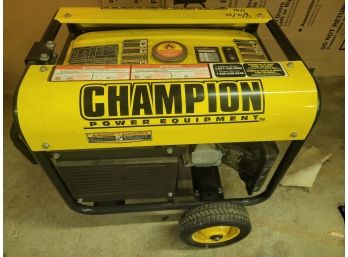 A Champion Power Equipment Electric Generator -3000 Running Watts To 3500 Peak Watts