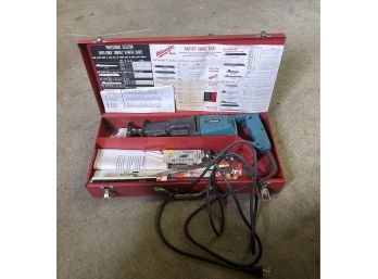 Makita Heavy Duty Reciprocating Sawzall - Working,  Electric Corded & Nail Guards In A Milwaukee Red Case