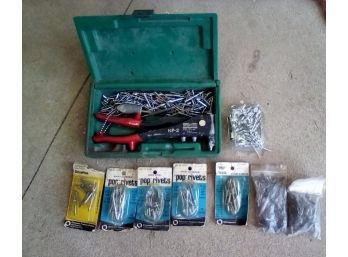 Marson HP-2 Rivet Tool In Hardshell Case & Supply Of Various Pop Rivets - Many In Unopened Packages