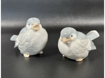 A Sweet Little Pair Of Porcelain Birds, Made In Japan, Andrea By Sadek
