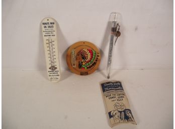 Three Piece Vintage Thermometer Lot