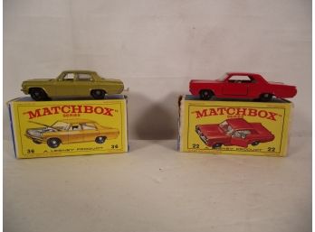 Lot Of Two (2) Vintage Matchbox Mint In Boxes - Lot 14