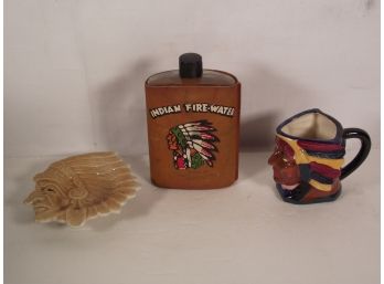 Vintage Three Piece Native American Indian Lot