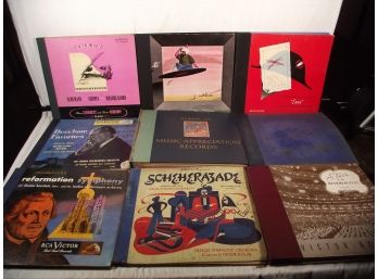 Lot Of Nine (9) Books Of Records - Clean