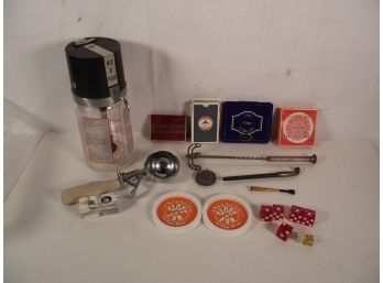 Miscellaneous Lot Of Bar And Casino Items