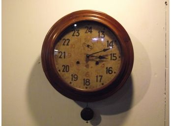 Antique Wall Clock - 24 Hour Dial