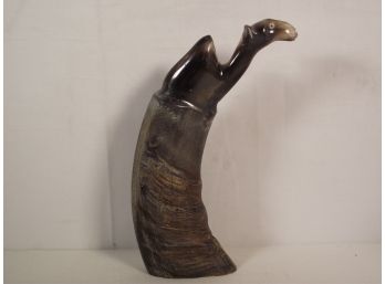 Carved Horn In The Shape Of A Camel