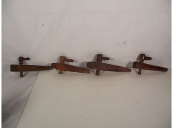 Lot Of Four (4) Antique Barrel Taps