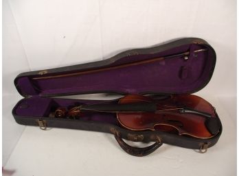 Vintage Antonio Stradivarius Violin With Case And Bow