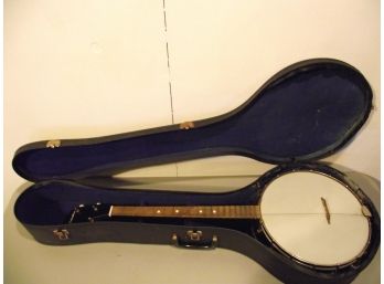 Vintage Silvertone Banjo With Case