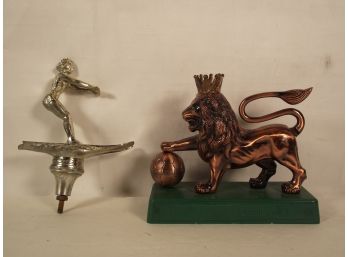 Two Piece Metal Figurine Lot